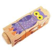 Кубики деревянные на оси «Лесные жители»